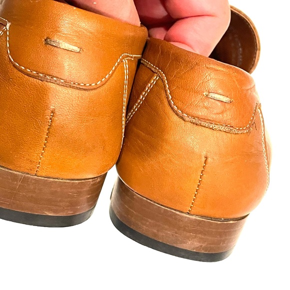 COACH Patterson horsebite Men’s driving shoes tan leather 9.5 MADE IN ITALY - Picture 13 of 13